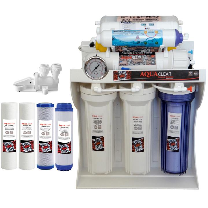 دستگاه تصفیه کننده آب آکوآ کلیر مدل  CF2070 به همراه فیلتر مجموعه چهار عددی و کیت نشتی گیر